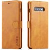 Púzdro IMEEKE Peňaženkové Samsung Galaxy S10 Plus svetlohnedé