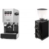 Gaggia Classic E24 BC, stainless steel + Stone Espresso Pebble, black