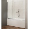 AQUALINE - VILMA vaňová zástena 600x1400 čierna, číre sklo AQ6014B