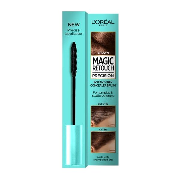 Farba na vlasy L'Oréal Paris Magic Retouch Precision štetec na retušovanie koreňov Hnedý 8 ml