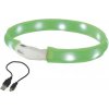 Svietiaci obojok pre psy s LED nabíjaním pre lepšiu viditeľnosť Nobby Visible S zelený