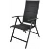 Rojaplast ZWC-235 záhradné polohovacie kreslo hliníkové - čierna