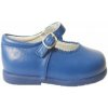 Bambineli Balerínky/Babies 457 Merceditas piel con hebilla Azulón Modrá