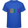 Premium Tričko - Dúhový nápis - PRIDE - Royal - XS - Pánske