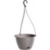 Nohel Garden kvetináč závěsný RATOLLA ROUND W plastový antracitový 22x14cm