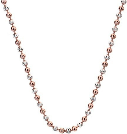 Hot Diamonds Strieborná retiazka Emozioni Silver and Rose Gold Bead CH019