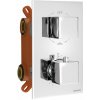 Sapho Podomietková sprchová termostatická batéria, box, 3 výstupy, chróm 1102-63