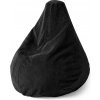 Sablio Sedací vak Pear SOFTY Midnight Black 70 x 95 x 15 cm