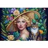 BLUEBIRD Puzzle Dáma a kočka 1000 dílků