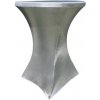 Elastický obrus na koktejlový bistro stôl 80 cm VIAC FARIEB Farba obrusu: STŘÍBRNÁ / SILVER METALIC