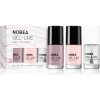 NOBEA Day-to-Day Silky nude #N51 lak na nechty s gélovým efektom 6 ml + Mademoiselle nude #N48 lak na nechty s gélovým efektom 6 ml + posilňujúci lak na nechty 6 ml kozmetická sada