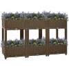 Kvetináč plast béžový VidaXL 120 cm x 40 x 71 cm