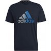 Pánske športové tričko adidas, D2M LOGO TEE Čierna,Modrá L