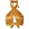Dámsky vrchný diel plaviek GOLDBEE, VELVET SWIMSUIT CROSS Zlatá L