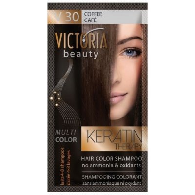 Victoria Beauty Keratin Therapy Tónovací šampon na vlasy V 30 Coffee