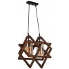 Opviq Chandelier Berlin Ahşap 2 Li Sarkıt Ceviz Walnut