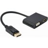GEM Gembird A-DPM-HDMIFVGAF-01 Adaptérový kábel DisplayPort samec na HDMI samica + VGA samica, čierny