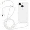 AppleKing silikónový kryt so šnúrkou pre iPhone 15 Plus - biely - možnosť vrátiť tovar ZADARMO do 30tich dní
