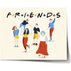 Sablio Plagát Seriál Priatelia FRIENDS Postavy - 90x60 cm