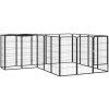 Ohrádka pre psov 18 panelov čierna 50x100 cm práškovaná oceľ-ForU-3115950