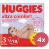 HUGGIES 4x Ultra Comfort Mega 3 4-9 kg 78 ks