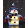 LED dekorácia snehuliak 26 cm