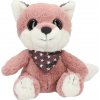 Plyšová líška Snukis Foxie – 18 cm, ružovo-biela