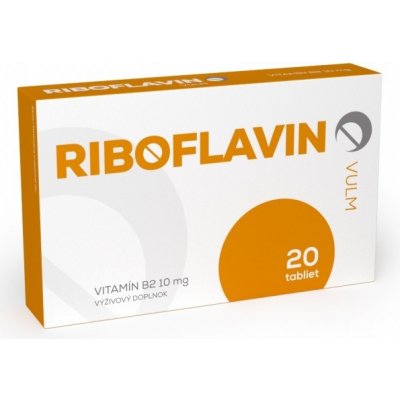 Vulm Riboflavin Vitamín B2 10 mg 20 tabliet