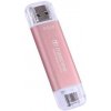 Transcend ESD310P Externý SDD 512GB ružová / USB-A/C 3.2 Gen 2 / R: 1050MBs / W: 950MBs (TS512GESD310P)