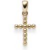 Zlatý prívesok Krížik guličkový