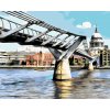 ZUTY Maľovanie podľa čísel - MILLENNIUM BRIDGE V LONDÝNE Rámovanie: vypnuté plátno na rám, Rozmer: 40x50 cm