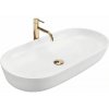 Rea Cleo, umývadlo na dosku 810x410x135 mm, biela lesklá, REA-U0563
