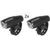 Set 2x Force Svetlo predné SHARK 500LM USB, čierne