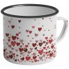 Hrnček plechový 350 ml – farebné srdiečka
