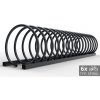 Stojan na 6 bicyklov SPIRAL, 150 cm farebný