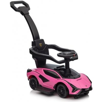 Lean Toys Lamborghini QLS-996T s rúčkou ružové