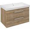 SAPHO - THEIA Umývadlová skrinka 75,6x50x44,2cm, 2x zásuvka, dub Alabama TH080-2222
