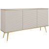 ArtPS Komoda BIJOU K-160 MDF | béžová / zlaté nohy