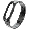 Xiaomi Mi Band 3/4/5/6 - V Style celokovový náhradný náramok/remienok Farba: Čierna MBSCZ-5VSTCE