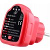 TESTER SIEŤOVÝCH ZÁSUVIEK 230V DETEKTOR FUNKCIA RCD LED 30 mA