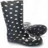 Dámske gumáky čierne s bodkami