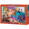 Puzzle 1000 dielikov - Zlobivé šteňatá na posteli
