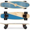 Spokey WOO-FISH Drevený pennyboard 56 x 15 cm, ABEC7, tmavomodrý