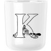Plastový pohár MOOMIN ABC 200 ml, písmeno K, biela, RIG-TIG