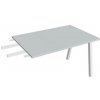 Hobis Pracovný stôl UNI A, kolmo reťaziaci, 120x75,5x80 cm, sivá/biela