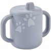 Hrnček pre bábätká Silicone Training Cup Pebble Beaba s vrchnákom na samostatné pitie sivý od 8 mes