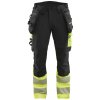 Blåkläder AB 1125 Reflexní kalhoty se čtyřsměrným strečem Farba: Cerná/žlutá, Veľkosť: C60