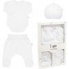 3-dielna dojčenská súpravička do pôrodnice New Baby I AM biela 62 (3-6m)