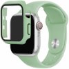 AppleKing silikónový remienok s puzdrom s tvrdeným sklom pre Apple Watch 38mm - pastelovo zelený - možnosť vrátiť tovar ZADARMO do 30tich dní