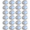 Zahradní nástěnné solární lampy LED 24 ks kulaté stříbrné Stříbrná 277140